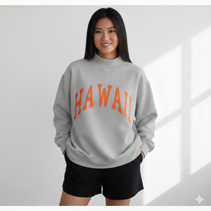เสื้อสเวตเชิ้ตคอเต่าปักลายโลโก้แบบกำหนดเองสำหรับผู้หญิง แขนยาว สวมใส่สบาย ทรงโอเวอร์ไซส์ ผ้าฟลีซ 100% ผ้าฝ้าย สำหรับฤดูหนาว - Product Image 3