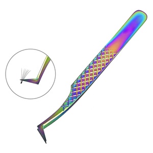 Ensemble professionnel de 5 pinces à épiler en acier inoxydable de précision durables pour extensions de cils, pointes droites, courbées et angulaires pour la beauté - Product Image 5