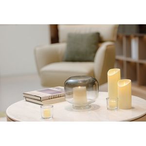 Porte-bougie en verre fumé ombré de 6,5 pouces, moyen, brillant et résistant à la chaleur - Product Image 5
