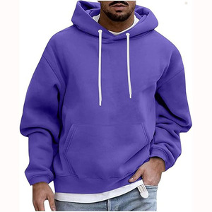 Sweat-shirts à capuche pour hommes personnalisés avec logo sur le devant, en mélange polyester/coton, tissu polaire épais 500 GSM, coupe classique, vente en gros - Product Image 3