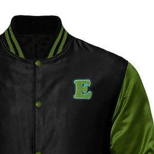 Blouson Bomber Unisexe en Satin Personnalisable avec Logo, Boutons Cachés, Léger, Sportif, Style Universitaire, Écologique, Respirant, Broderie, Printemps - Product Image 4