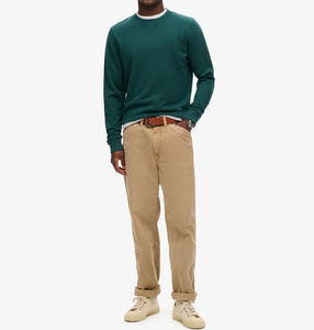 Sweat-shirt classique de haute qualité pour homme, couleur verte unie, manches longues, style ample, pour homme et femme. - Product Image 4