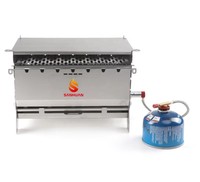 Barbecue portable en acier inoxydable pour l'extérieur, léger, pour le camping, la cuisine en plein air, le jardin, les pique-niques et les sorties en plein air