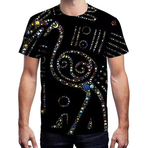 เสื้อยืดไรน์สโตนสำหรับผู้ชายเสื้อยืดพลอยเทียมออกแบบได้ตามต้องการ - Product Image 1