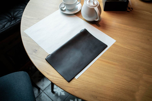 ที่ใส่เมนูหนังแท้สไตล์วินเทจ สำหรับร้านอาหาร ขนาด A4 ปกใส่เมนูไวน์ ขายส่ง ALM-0047 - Product Image 6