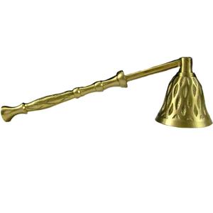 High Quality Antique <b>Hammered</b> Cylindrical Metal Candle Snuffer Extinguisher for Home Decor Gifting - Product Image 1
