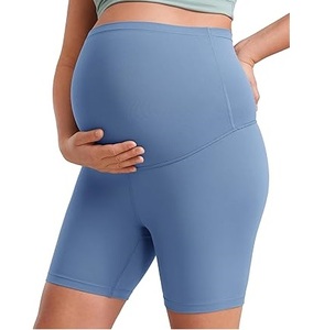 Shorts de yoga de maternité sans couture personnalisés pour femmes, taille haute, coupe ajustée, style cycliste, pour la grossesse - Product Image 6