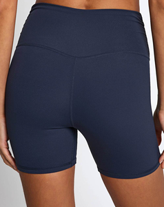 2026 Wholesale High Waist <b>Seamless</b> Knitted Yoga <b>Shorts</b> Solid Color Breathable Elastic Waist Sporty Fit Women's <b>Shorts</b> - Product Image 2