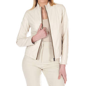 <b>Women's</b> Plus Size Leather <b>Jacket</b> with Satin Fabric Waterproof & Eco-Friendly Streetwear Fashion - Product Image 4