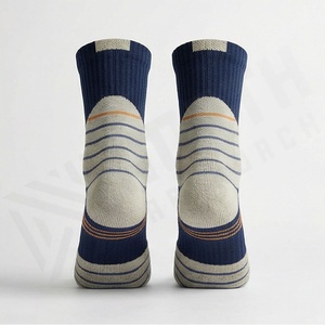 Athletic Ankle <b>Socks</b> Navy Blue Geometric Pattern Breathable <b>Running</b> Sport <b>Socks</b> for Adults Summer Wear - Product Image 2