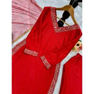 Conjunto Elegante de Top y Pantalón con Dupatta para Mujer, Ideal para Fiestas - Product Image 6