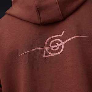 <span class=keywords><strong>Felpa</strong></span> con Cappuccio Oversize da Uomo Invernale con Logo Stampato Frontale, Grafica Anime <span class=keywords><strong>Giapponese</strong></span>, Marrone, Streetwear OEM - Product Image 4