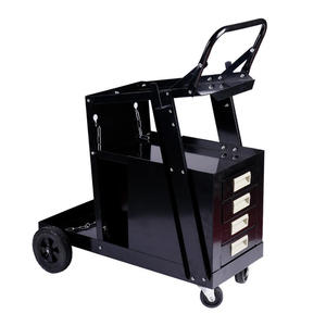 OEM ODM Welding Cart Heavy Duty Wheel Dolly Steel Welding Machine <b>Trolley</b> Dolly With Chain Handle and Drawers High Quality - Product Image 2