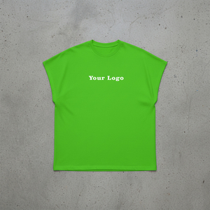 Camiseta Verde de Algodón con Cuello Redondo y Logotipo Personalizado para Hombre, con Bordado, Diseño en Blanco, Tela Antiarrugas y Transpirable - Product Image 1