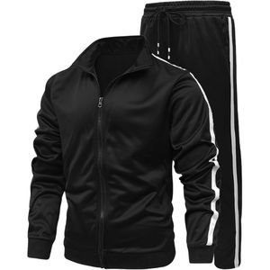 High Quality Unisex Athletic 2-Piece Casual Full-Zip Hooded Solid Jogging Sweatsuit Workout Sportset Tracksuit 2026 - Product Image 6