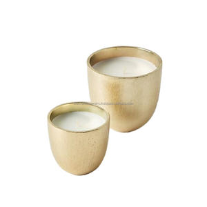 Tarros de velas de diseño personalizado disponibles en tamaño personalizado, contenedor de cera de vela de latón superventas, tarros decorativos de lujo, tarifa de Venta caliente - Product Image 3