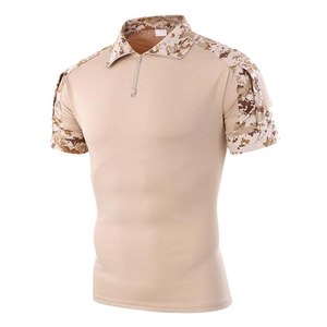 Vêtements tactiques Vêtements Blanc Tactique Combat Polo T-Shirts Beige Homme À Manches Courtes Coton Cp Noir Combat En Gros Bleu - Product Image 2
