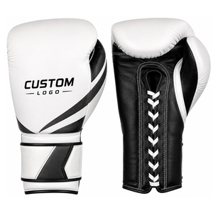 Guantes de Boxeo 2026 Blancos y Negros, de Buena Calidad, con Logotipo Propio, Duraderos, Ligeros, para Entrenamiento de Combate, con Etiqueta Privada - Product Image 1