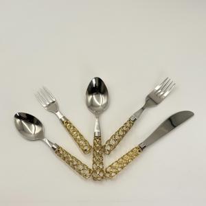 Nuevo Producto en Oferta, Juego de Cubiertos de Acero Inoxidable con Acabado Dorado para Regalo de Boda, Uso en Mesa - Product Image 6