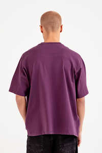 Ropa para Hombre, Fabricante Pakistaní, Camisetas al por Mayor, Camiseta Morada Extra Grande con Cuello Redondo, Camiseta Morada Informal - Product Image 2