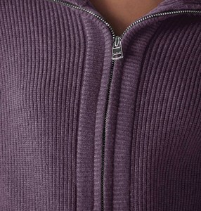 Pull en tricot pour femme avec fermeture éclair à texture décorative - Pull chaud d'hiver - Pull de haute qualité, doux, uni, respirant pour femme - Product Image 6