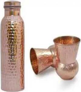 Botella de Agua de Cobre de Diseño Único de 500 ml con Agarre Antideslizante y Boca Ancha para una Limpieza y Recarga sin Esfuerzo - Product Image 5