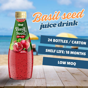 Muestra gratis VINUT Bebida de semilla de albahaca con jugo de Granada ISO HALAL KOSHER Etiqueta privada Precio al por mayor OEM ODM - Product Image 4