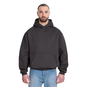 Sweat à capuche oversize moderne avec cordon de serrage, poche kangourou, manches longues, bordure côtelée, coupe décontractée, idéal pour superposer - Product Image 1