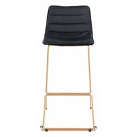 Tabouret de bar moderne écologique rembourré en métal avec repose-pieds, chaise de comptoir de luxe pour îlot de cuisine, extérieur et salon