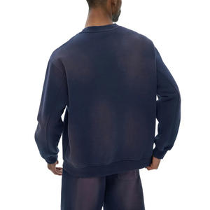 Sudadera Oversize Vintage de Algodón 100% OEM para Hombre y Mujer con Lavado Ácido, Cuello Redondo, Estilo Urbano de Primavera, Venta al por Mayor - Product Image 4