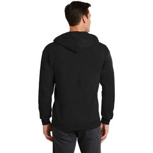 Sweatshirts à capuche de gymnastique en polaire légère et technique pour hommes, couleur unie, fermeture à glissière, vêtements à capuche de printemps au meilleur prix, sweatshirts à capuche en vente en gros - Product Image 2