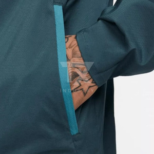 Pakistan Men's <b>Winter</b> Windbreaker <b>Jacket</b> 100% Nylon Canvas Hooded <b>Waterproof</b> Front Logo Customizable - Product Image 4