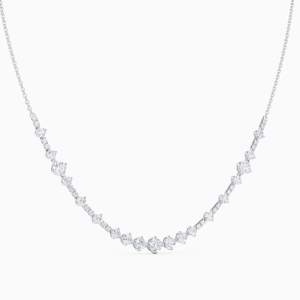 Collar de tenis de diamantes cultivados en laboratorio con certificación IGI de oro blanco de 10K para mujer, corte brillante, 1.66 CTW, chapado en rodio, estilo de lujo, joyería fina - Product Image 3