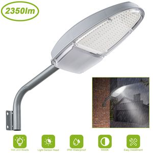 Lampes murales LED avec capteur photocellule 144 LED, IP65, étanches, éclairage extérieur pour parking, lampadaires - Product Image 1