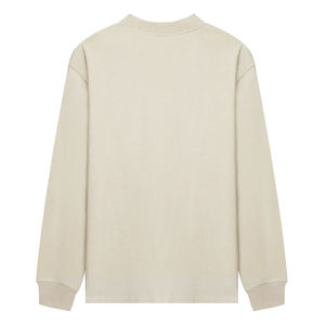 Camiseta de Cuello Alto de Alta Calidad, Unisex, Casual, Lisa, con Logotipo Personalizado, 345g, Talla Grande, Manga Larga, 100% Algodón, para Hombre y Mujer - Product Image 2