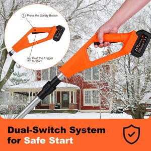 Pelle à neige sans fil pliable 500W 21V 11 pouces, souffleuse à neige à batterie avec plaques directionnelles à 45 degrés, modèle rechargeable - Product Image 6