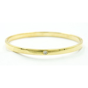 Lustrous Anti Tarnish Gold-Plated <b>Fine</b> <b>Ring</b> In 9K Gold With Round Cut Diamond Bezel Setting Unisex Everyday Wear Jewellery - Product Image 1