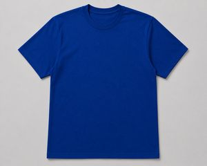 T-shirt pour homme WEAVEON, bleu royal, col rond, manches courtes, coupe classique, couleur unie, décontracté, écologique, en polyester/coton tricoté - Product Image 1