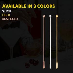 High Quality Eco-Friendly Durable Stainless Steel Reusable Coffee & <b>Cocktail</b> Stir <b>Sticks</b> Swizzle <b>Stick</b> for Beverages - Product Image 4