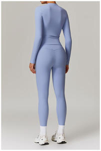 Women Seamless 3 Piece Yoga Set Sleeveless Crew Neck Top High Waist <b>Leggings</b> Solid Breathable Spandex/<b>Nylon</b> Workout Outfit - Product Image 5