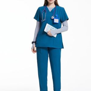 Uniforme Médico Elegante para Mujer, Último Diseño, Uniforme de Enfermería, Tela de Algodón y Poliéster de Alta Calidad, Servicio OEM - Product Image 5