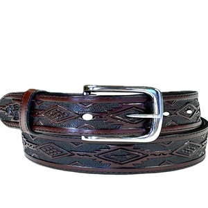 Cinturón de Cuero Vacuno Occidental Tallado a Mano por el Fabricante, Longitud Personalizada, Hebilla de Metal de Aleación, Diseño Pintado, Mejor Precio - Product Image 1