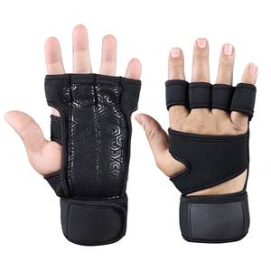 Gants d'entraînement en cuir unisexes pour la musculation, les exercices de fitness, la musculation en plein air, protection des paumes, gants ajustables - Product Image 4