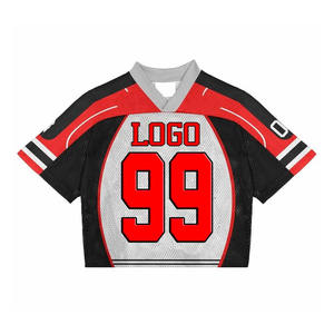 เสื้อฟุตบอลอเมริกันสำหรับเด็กแขนสั้นผ้าตาข่ายน้ำหนักเบาเสื้อกีฬาสำหรับฝึกซ้อมวันแข่งขันชุดแฟนคลับชุดที่สวมใส่สบายทนทาน - Product Image 6