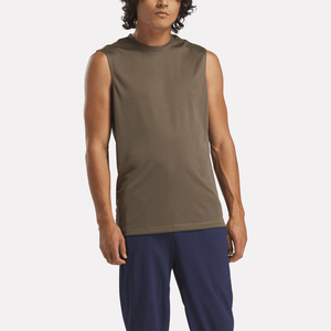 Camiseta sin mangas moderna para hombre, transpirable, de punto, con costuras lisas, para sesiones de entrenamiento - Product Image 1
