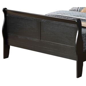 Elegante Struttura Letto in Legno Tradizionale Nera, Stile Classico con Comfort e Durabilità - Product Image 3