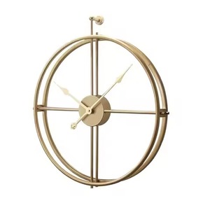 Modern Gold Metal Wall <b>Clock</b> Abstract Geometric Design Quartz Analog Silent Living Room Decor Round Hot Selling Wall <b>Clock</b> - Product Image 4