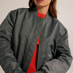 Modern <b>Zip</b> <b>Up</b> Outerwear <b>Women</b> Bomber <b>Jackets</b> For Daily Lifestyle And Casual Wear Fashion Street Style <b>Women</b> Bomber <b>Jacket</b> - Product Image 6