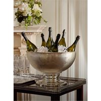 Seau à glace vintage en métal de luxe, refroidisseur à champagne à bord festonné, articles de bar, refroidisseur à vin, vaisselle pour hôtels et restaurants, bacs de service