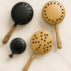 เตาเผาบัคฮูร์ไม้และโลหะงานฝีมือสำหรับเดือนรอมฎอน ปี 2026 |   ด้ามจับไม้ทนทาน ดีไซน์ปรับแต่งได้ |   ธูป - Product Image 1